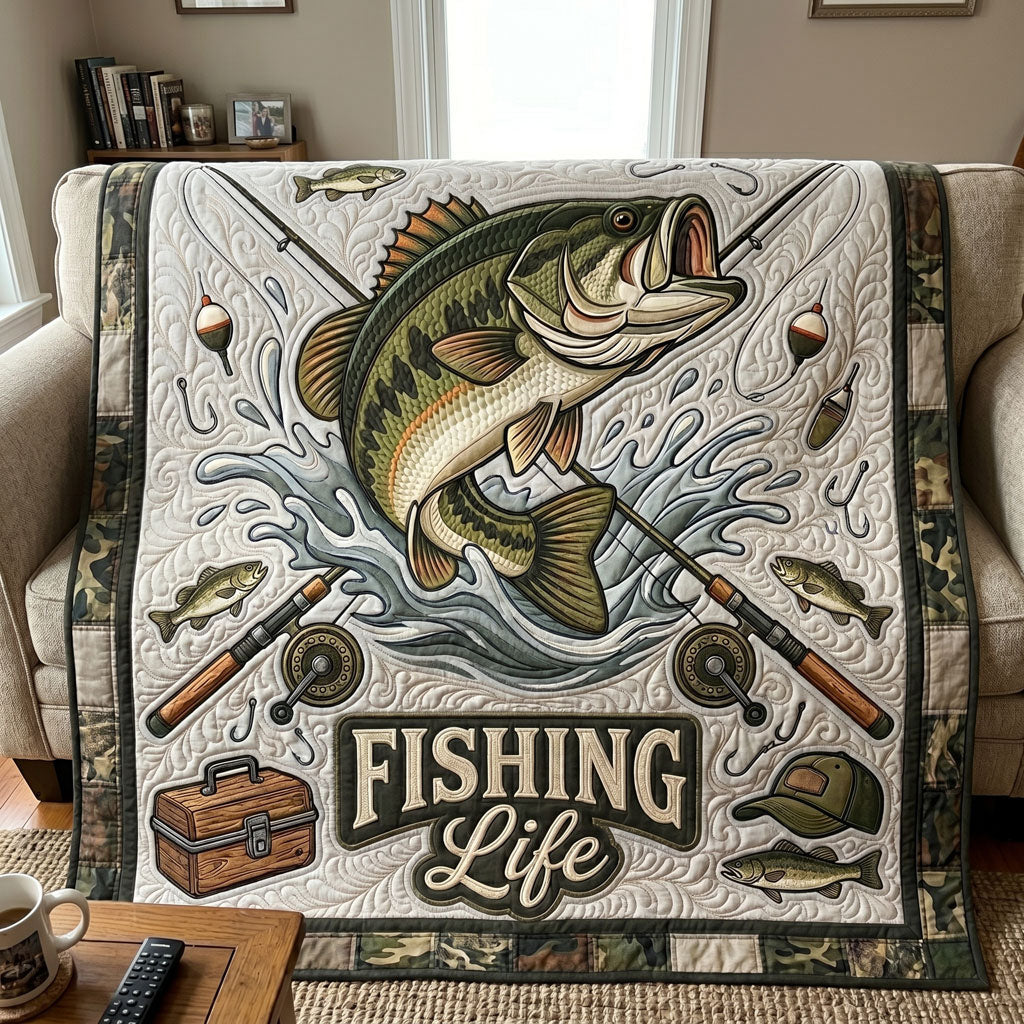 Fishing Life Bass WN0505016CL Quilt