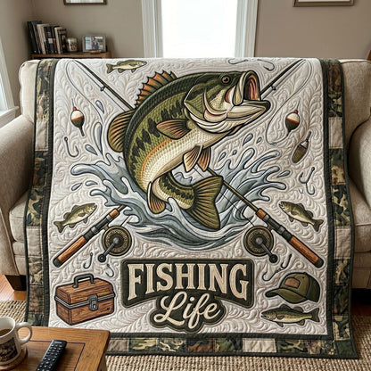 Fishing Life Bass WN0505016CL Quilt