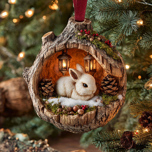 Rabbit Nest Glow CW2911022CL Christmas Ornament