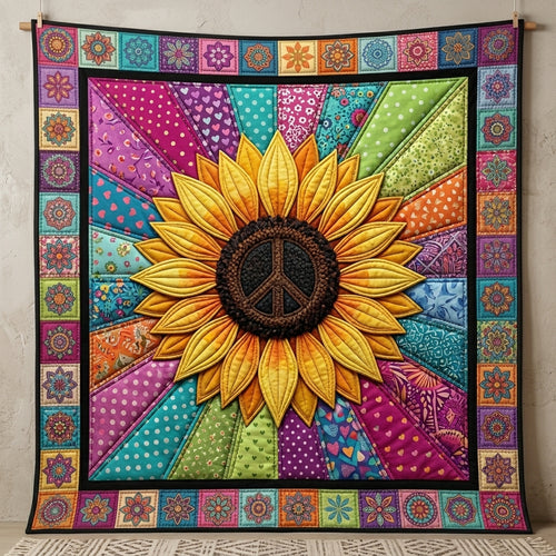 Hippie Sunflower XR0804006CL Quilt