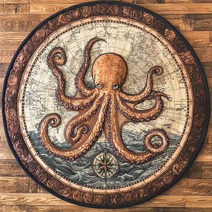 Deepsea Octopus WN0905008CL Quilted Round Mat