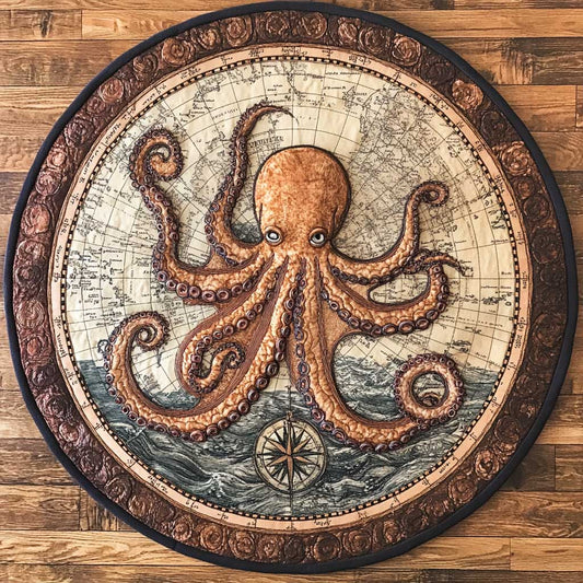 Deepsea Octopus WN0905008CL Quilted Round Mat