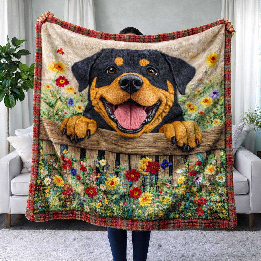 Happy Rottie CP2801006CL Faux Fur Throw Blanket