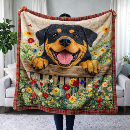 Happy Rottie CP2801006CL Faux Fur Throw Blanket