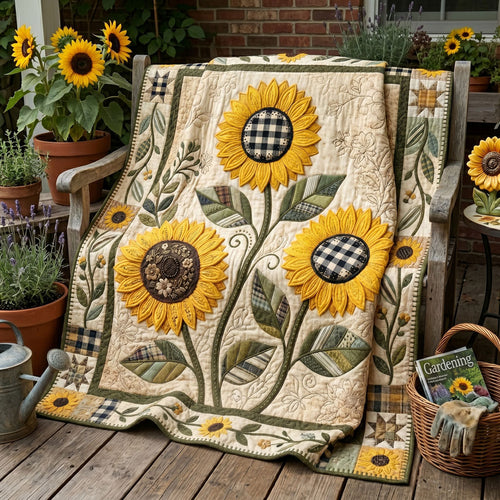 Farmhouse Sunflower Bloom WN2506009CL Quilt