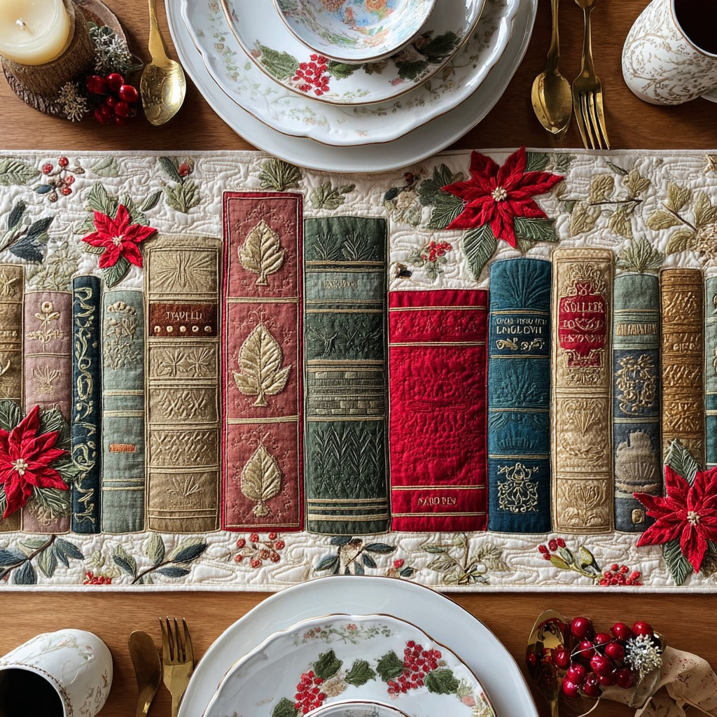 Christmas Pages XR1011050CL Quilted Table Runner