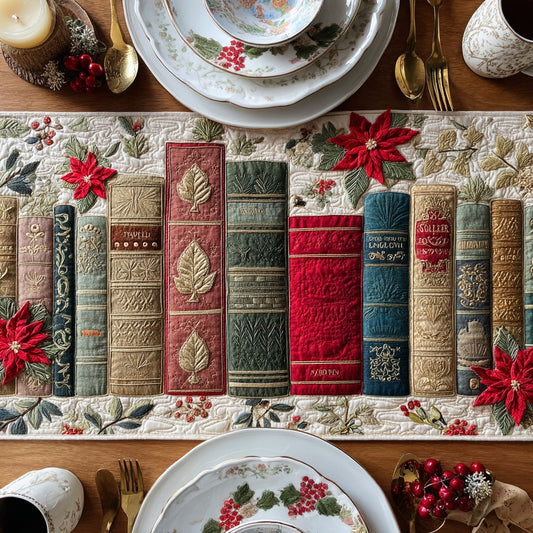 Christmas Pages XR1011050CL Quilted Table Runner