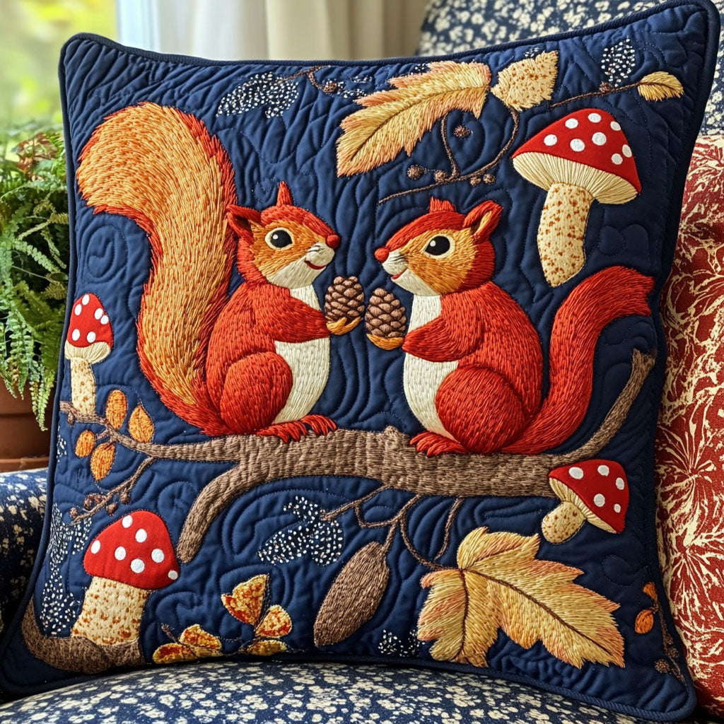 Autumn Squirrel CW0107005CL Quilt Pillow Case