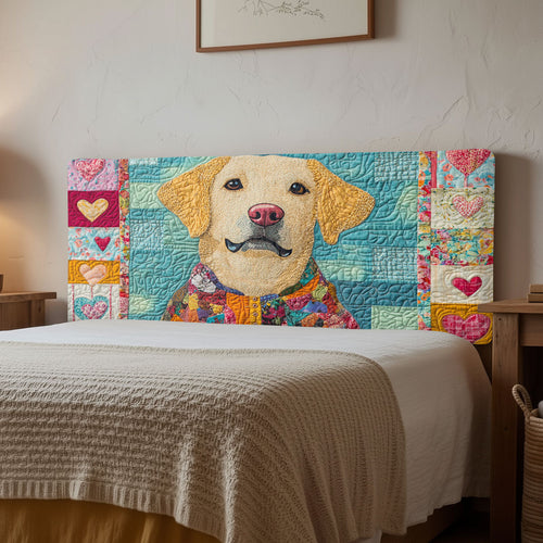 Labrador Heart CW0501013CL Quilted Headboard Slipcover