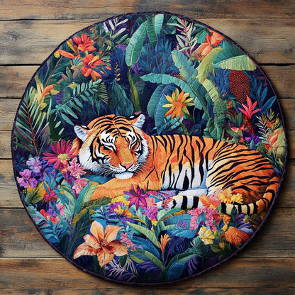 Tiger Dreams WN2205063CL Quilted Round Mat