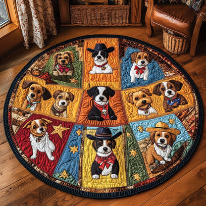 Dog Rodeo WN0807032CL Quilted Round Mat