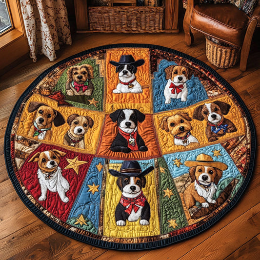 Dog Rodeo WN0807032CL Quilted Round Mat