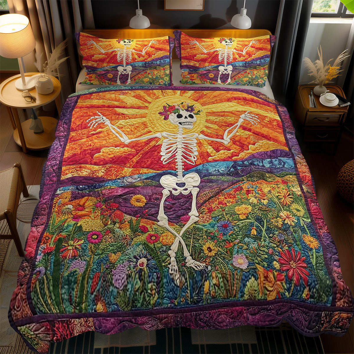 Groovy Skeleton WN1003091CL Duvet Cover Set