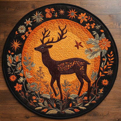 Twilight Deer WN2404063CL Quilted Round Mat