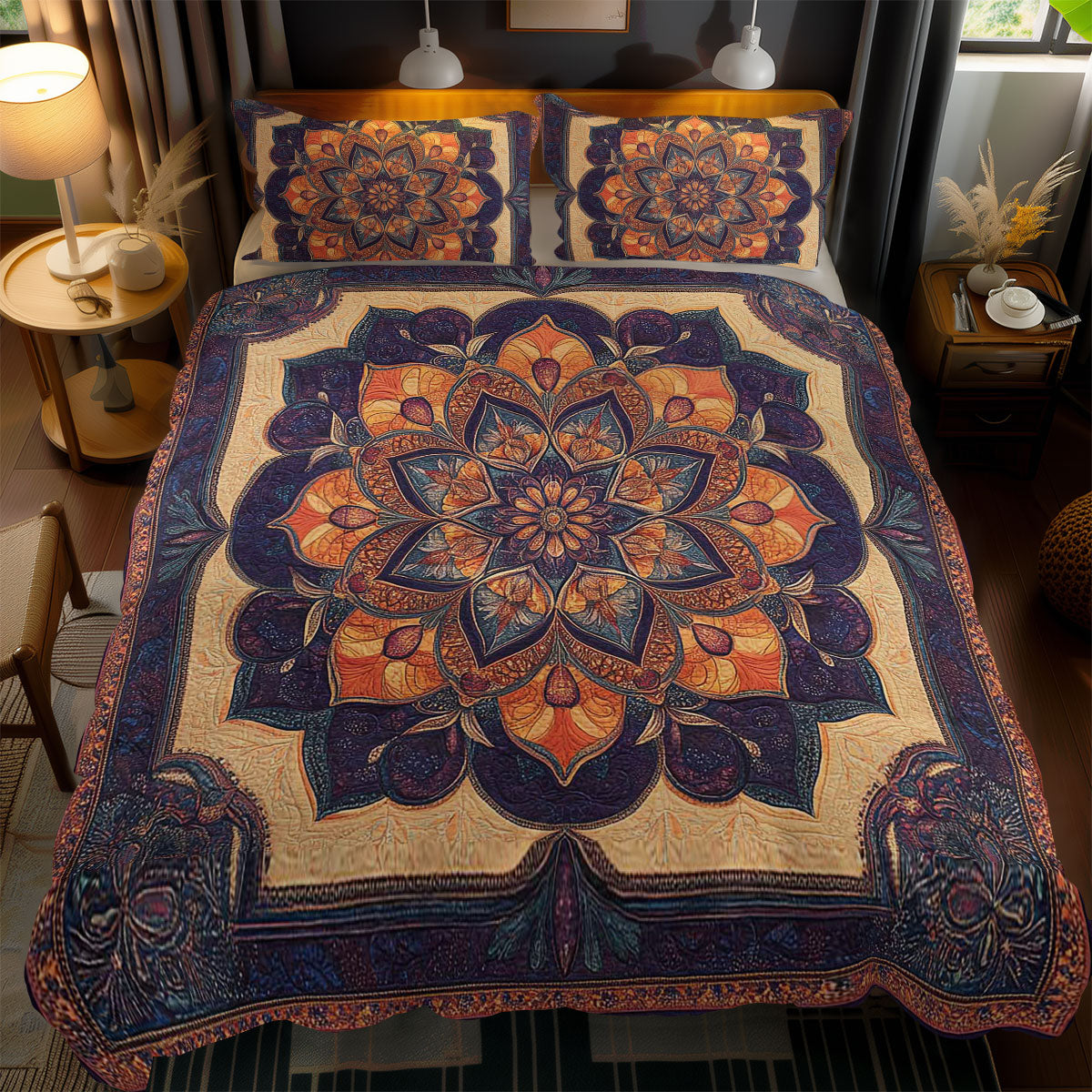 Ethereal Flower Mandala WN0402071CL Duvet Cover Set