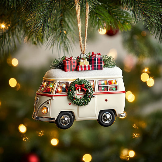 Jolly Drive Camper Van WN0411058CL Christmas Ornament