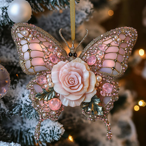 Butterfly Dream Bloom CW0412078CL Christmas Ornament