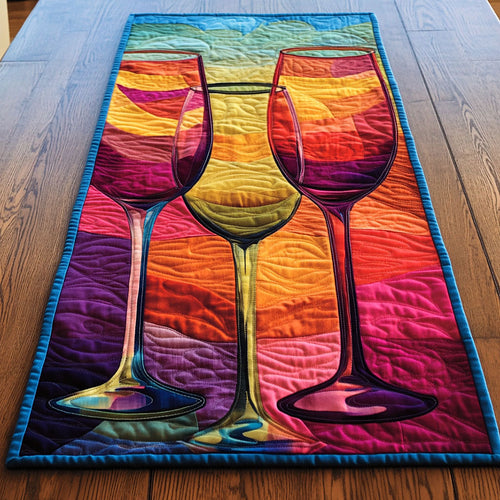 Vibrant Vino WJ0312460CL Quilted Table Runner