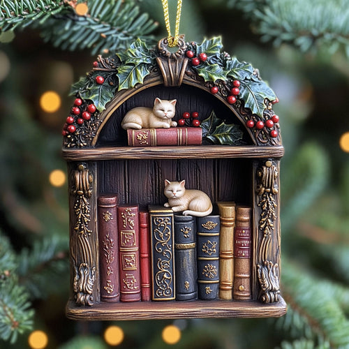 Library Cats CP2711045CL Christmas Ornament