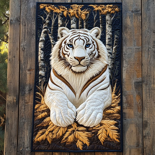 Majestic White Tiger WJ2804024CL Quilted Table Runner