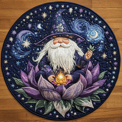 Enchanted Gnome WN2208036CL Quilted Round Mat