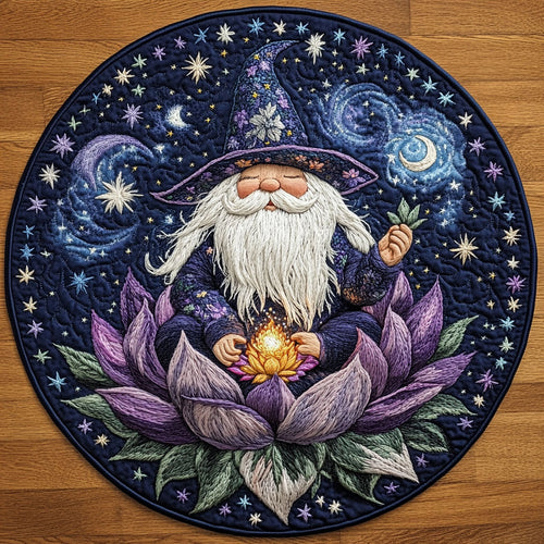 Enchanted Gnome WN2208036CL Quilted Round Mat
