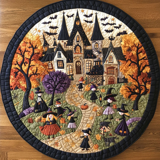 Moonlit Witches WN0108024CL Quilted Round Mat