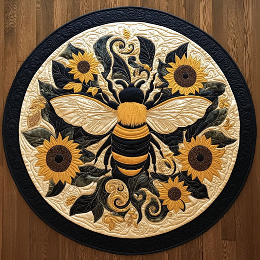 Bee & Sunflower Harmony KL0212001CL Quilted Round Mat