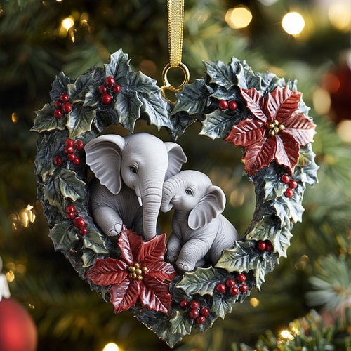 Elephant Hug CP0412053CL Christmas Ornament