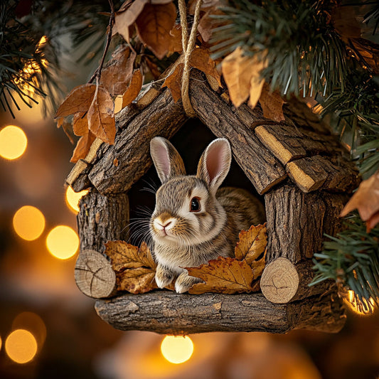 Rabbit Woodland Noel WN2411075CL Christmas Ornament