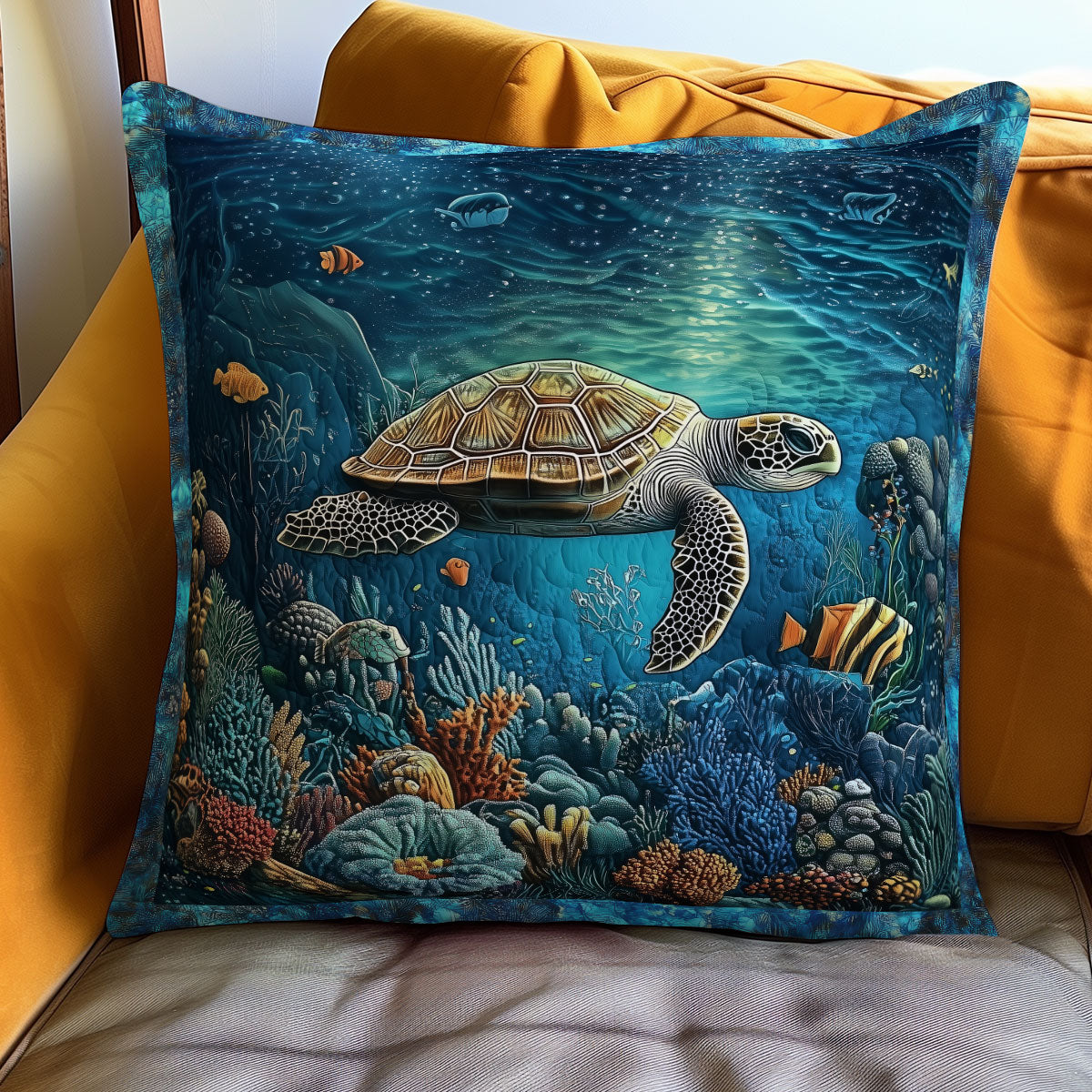 Turtle Garden WN2006058CL Quilt Pillow Case