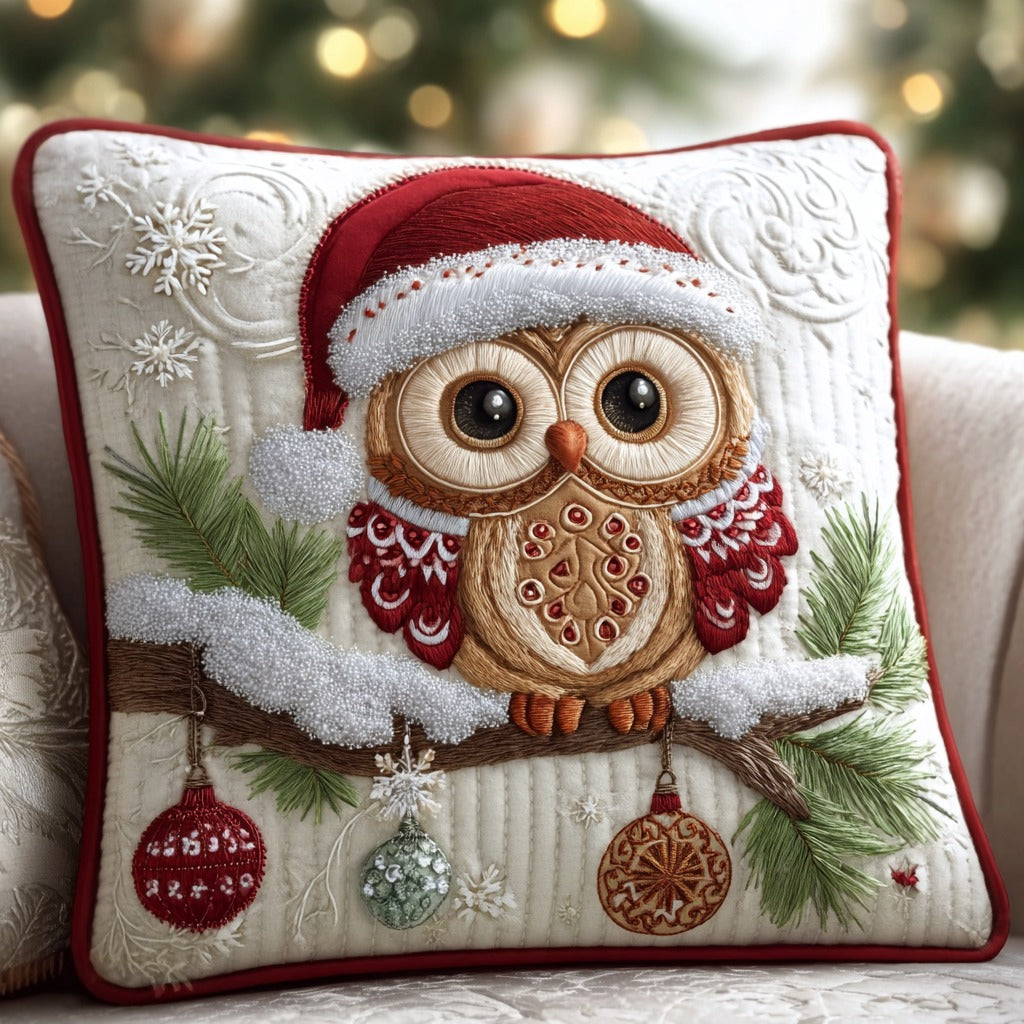 Festive Cookie Owl XR0111005CL Quilt Pillow Case