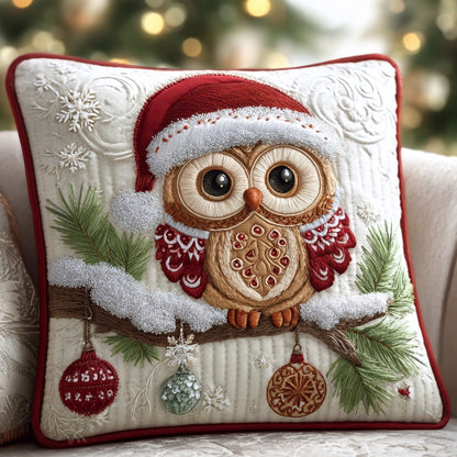 Festive Cookie Owl XR0111005CL Quilt Pillow Case