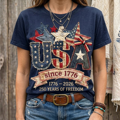 USA Since 1776 – 250 Years Of Freedom Patriotic Heritage WN2906003CL Unisex T-shirt