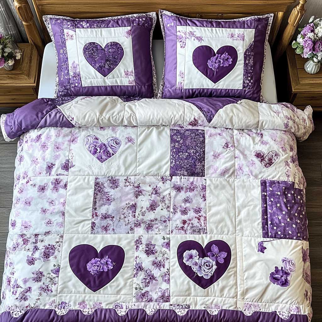 Floral Heart WN0403014CL Duvet Cover Set