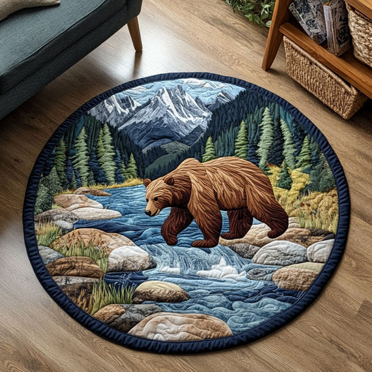Spirit of the Wild Bear KL3112008CL Quilted Round Mat