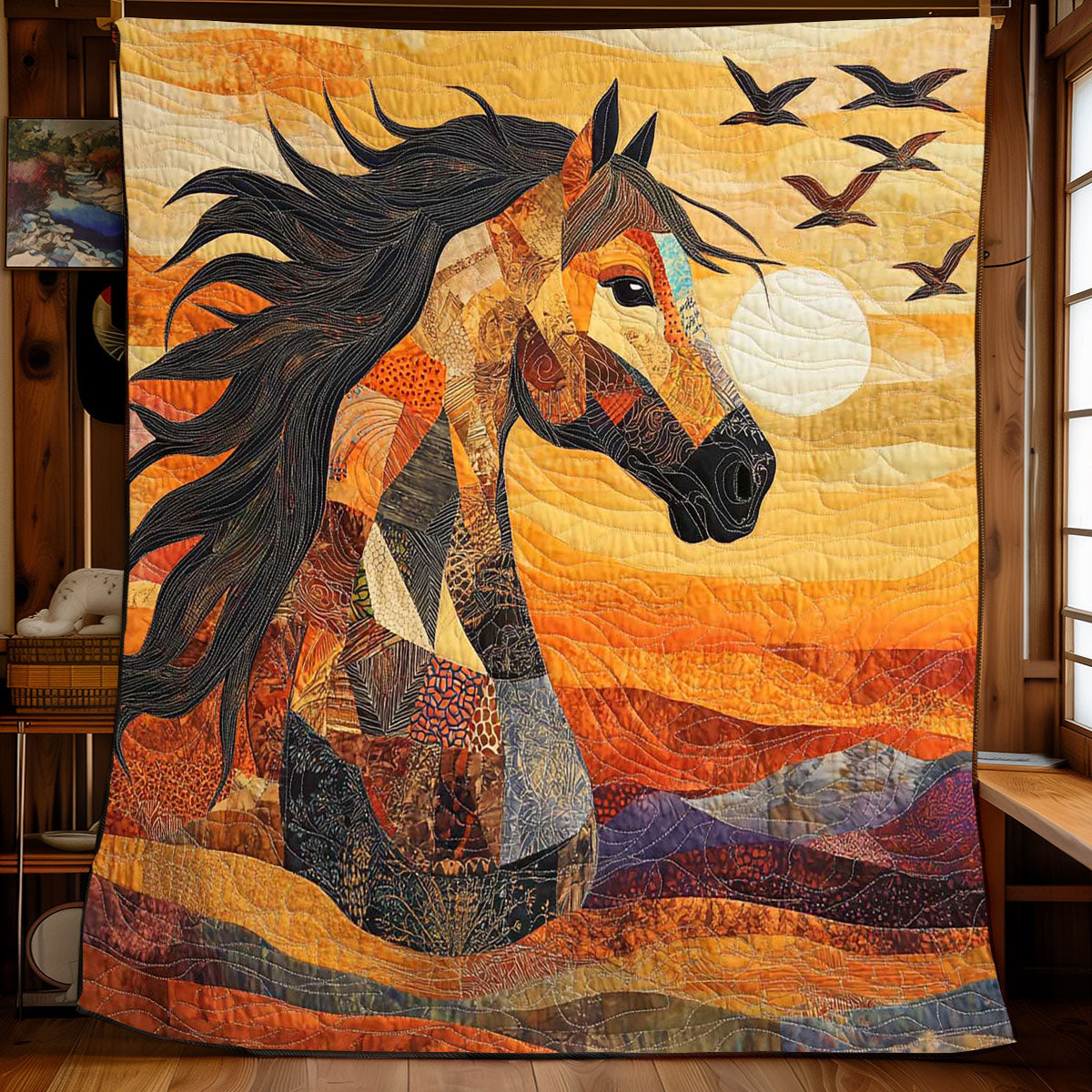 Horse Native American WP2101004CL Quilt