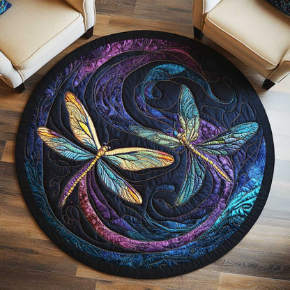 Dreamy Dragonfly WN1803094CL Quilted Round Mat