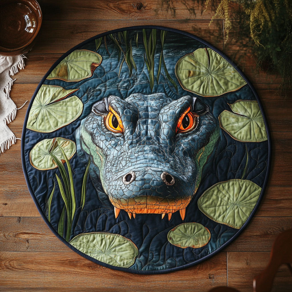 Swamp's Watchful CP0605014CL Quilted Round Mat