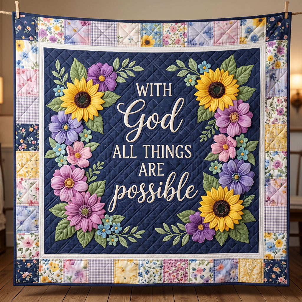 Faith And Flowers WN1404008CL Quilt
