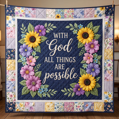 Faith And Flowers WN1404008CL Quilt