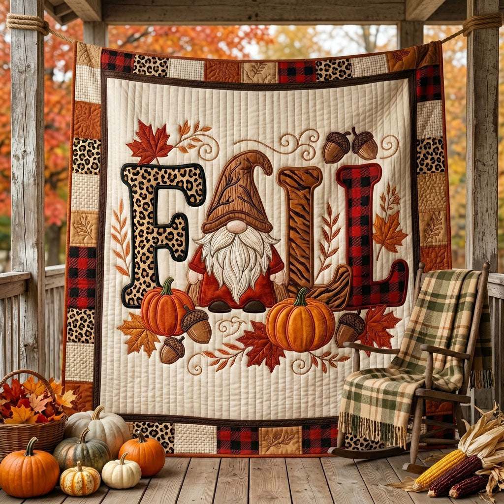 Fall Gnome Pumpkin WN1105006CL Quilt