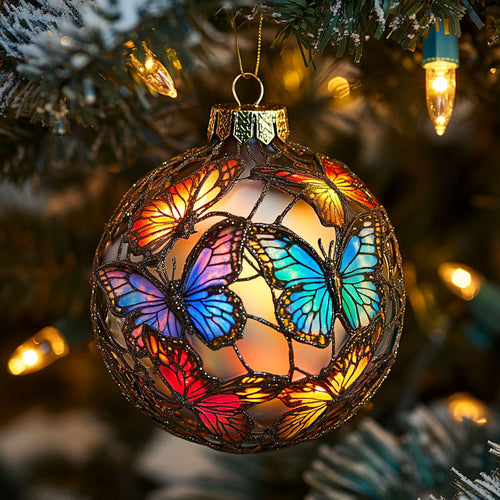 Butterfly Soft Petal WN0812011CL Christmas Ornament