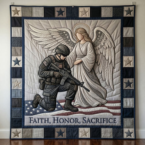Guardian Angel Soldier Patriotic WN0505018CL Quilt
