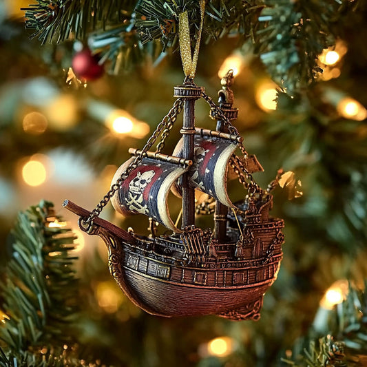Classic Pirate Ship WN1512012CL Christmas Ornament