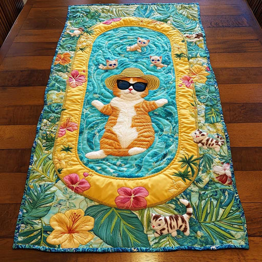 Tropic Cat WN1005107CL Quilted Table Runner