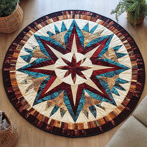 Native American Pattern QA2711047CL Quilted Round Mat