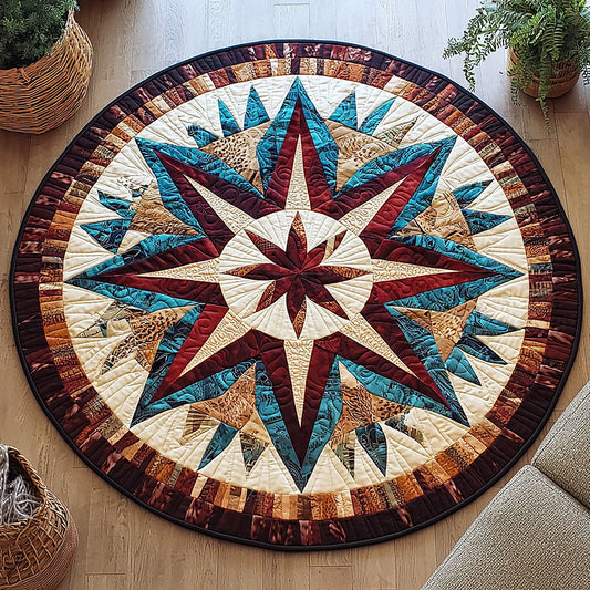 Native American Pattern QA2711047CL Quilted Round Mat