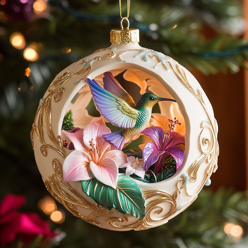 Spring Petal Hummingbird CW0412113CL Christmas Ornament