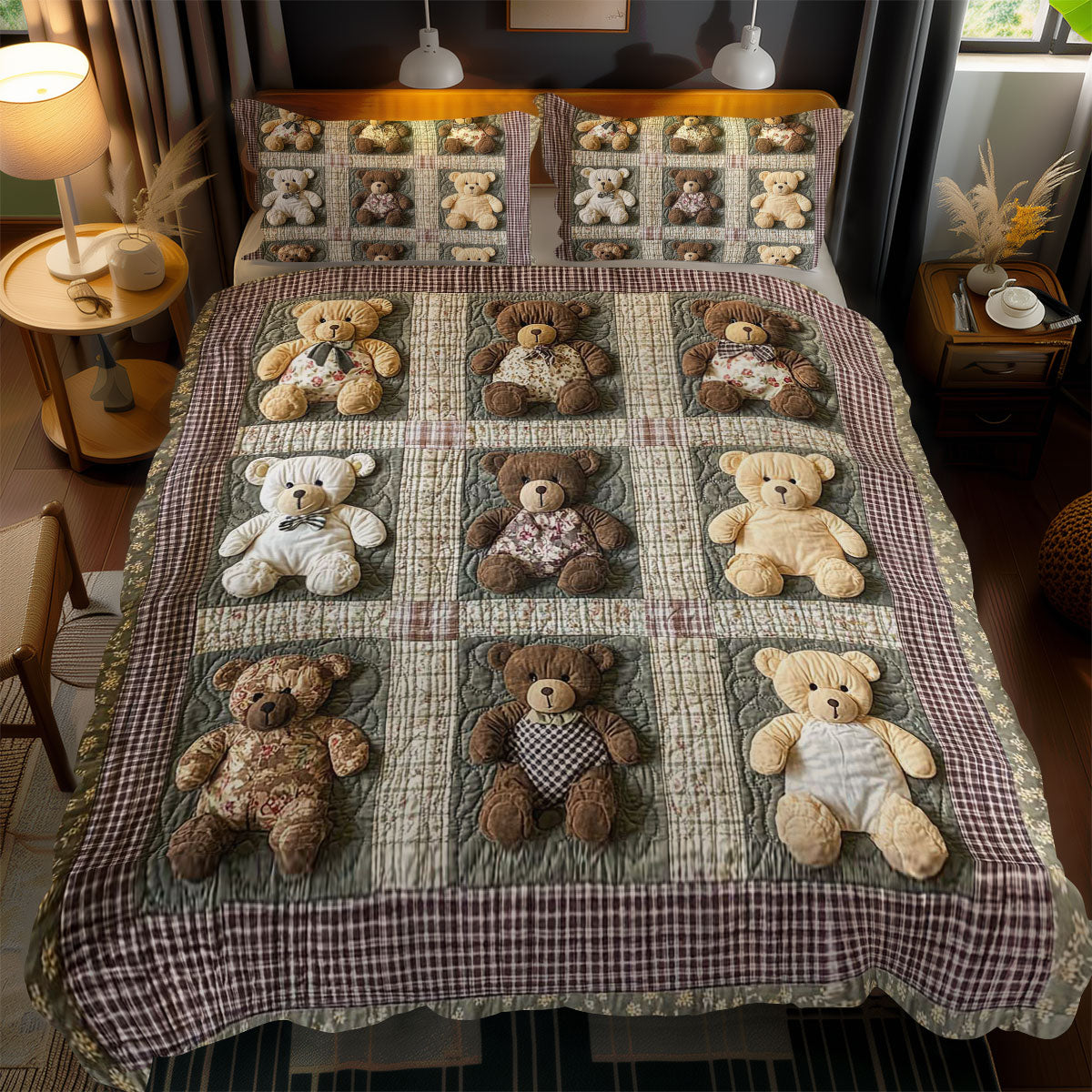 Vintage Teddy Bear WN1003119CL Duvet Cover Set